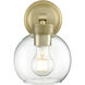 Jonatan Indoor Wall Sconce Wall Light in Vintage Brass